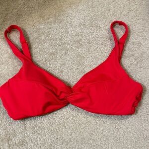 La Blanca Elegant Red Twist-Front bikini top
